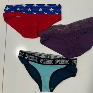Lot of 3 Sz small panties. GUC.